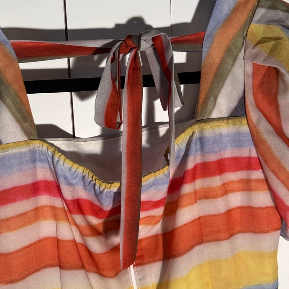 Mr Water Striped Puff Sleeve Dress Colorful - Picture 7 of 8